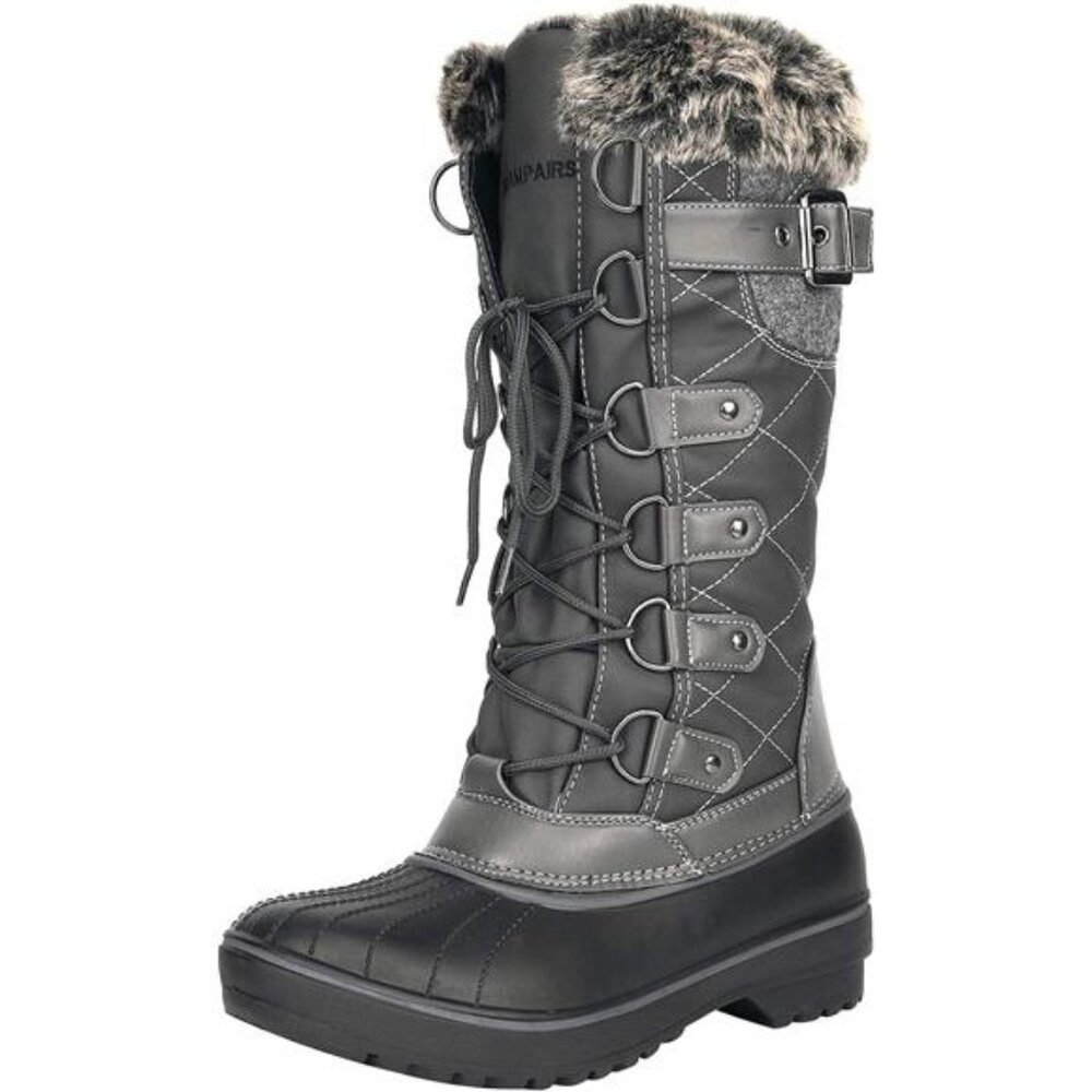 Women's DP Warm Faux Fur Lined Mid Calf Winter Snow Boots